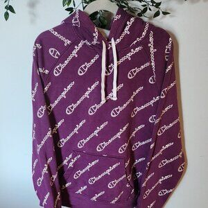 Champion Hoodie with Ribbed sides in Purple